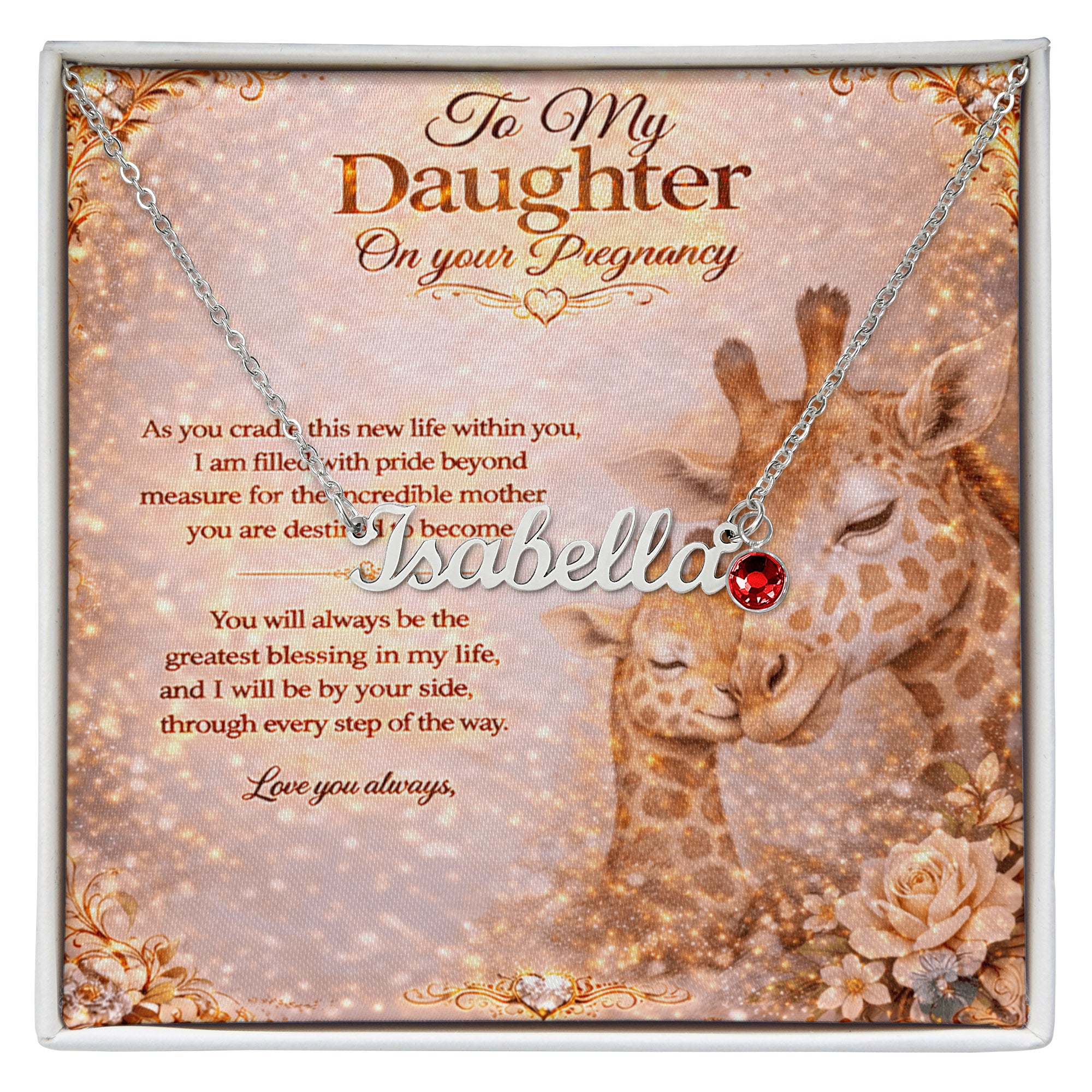 To Our Dear Daughter's Pregnancy Customized Gift Set