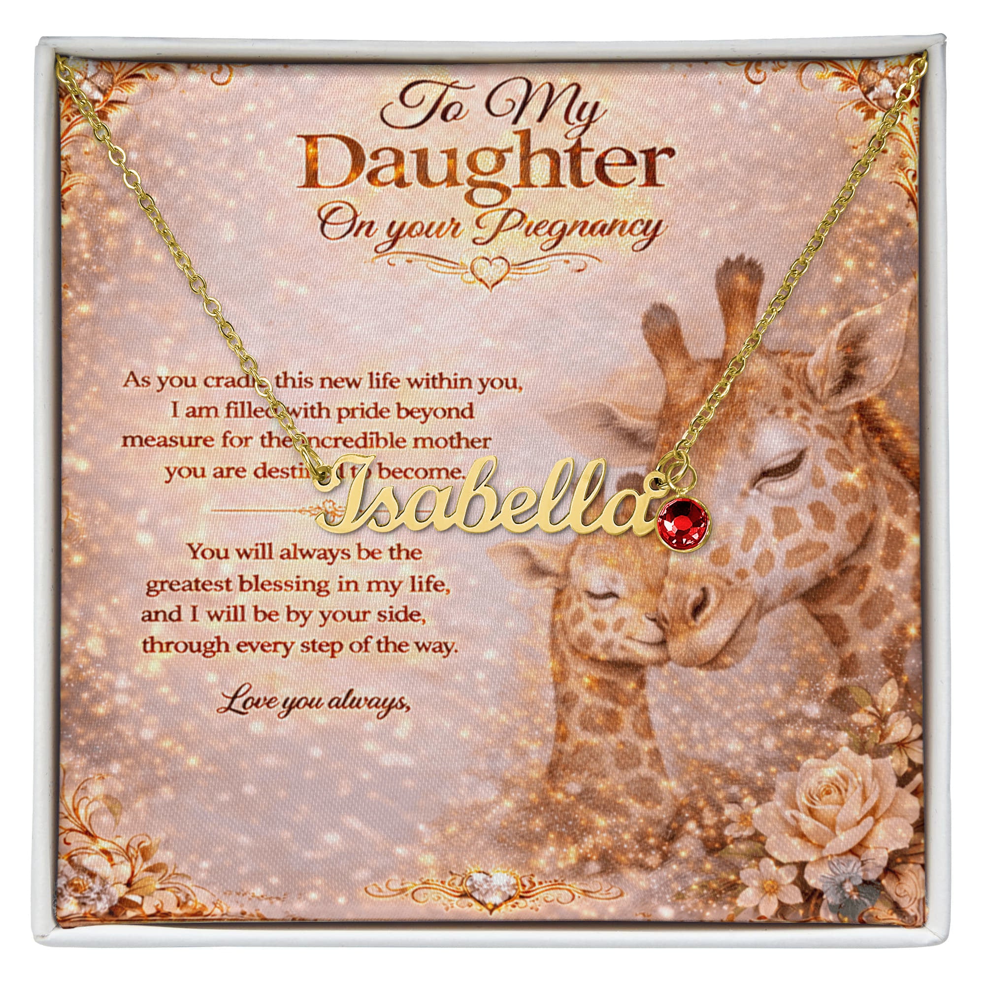 To Our Dear Daughter's Pregnancy Customized Gift Set