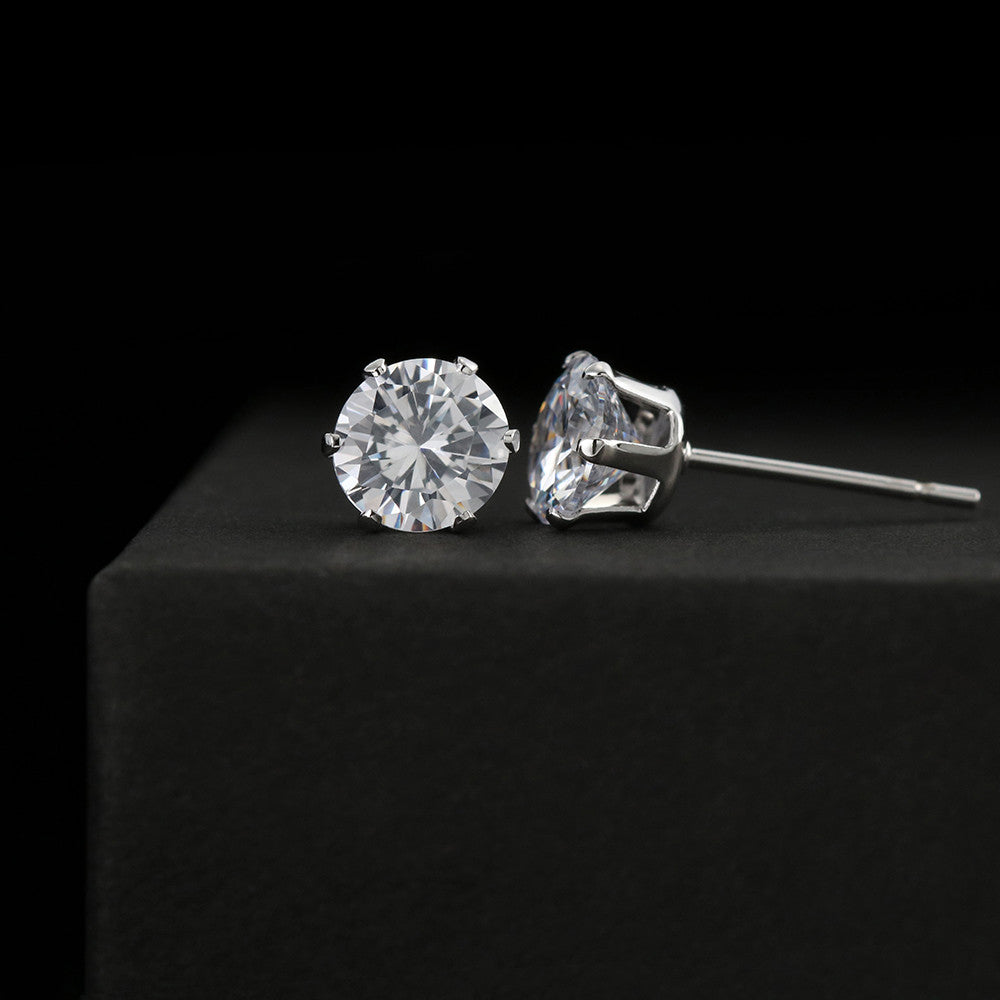 Cubic Zirconia Stud Earrings – Classic 6mm CZ