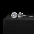 Cubic Zirconia Stud Earrings – 14k White Gold Dipped