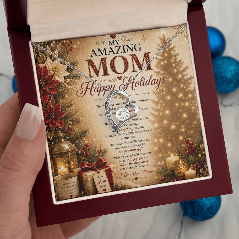 Warm Holiday Wishes Card For Mom Gift Set