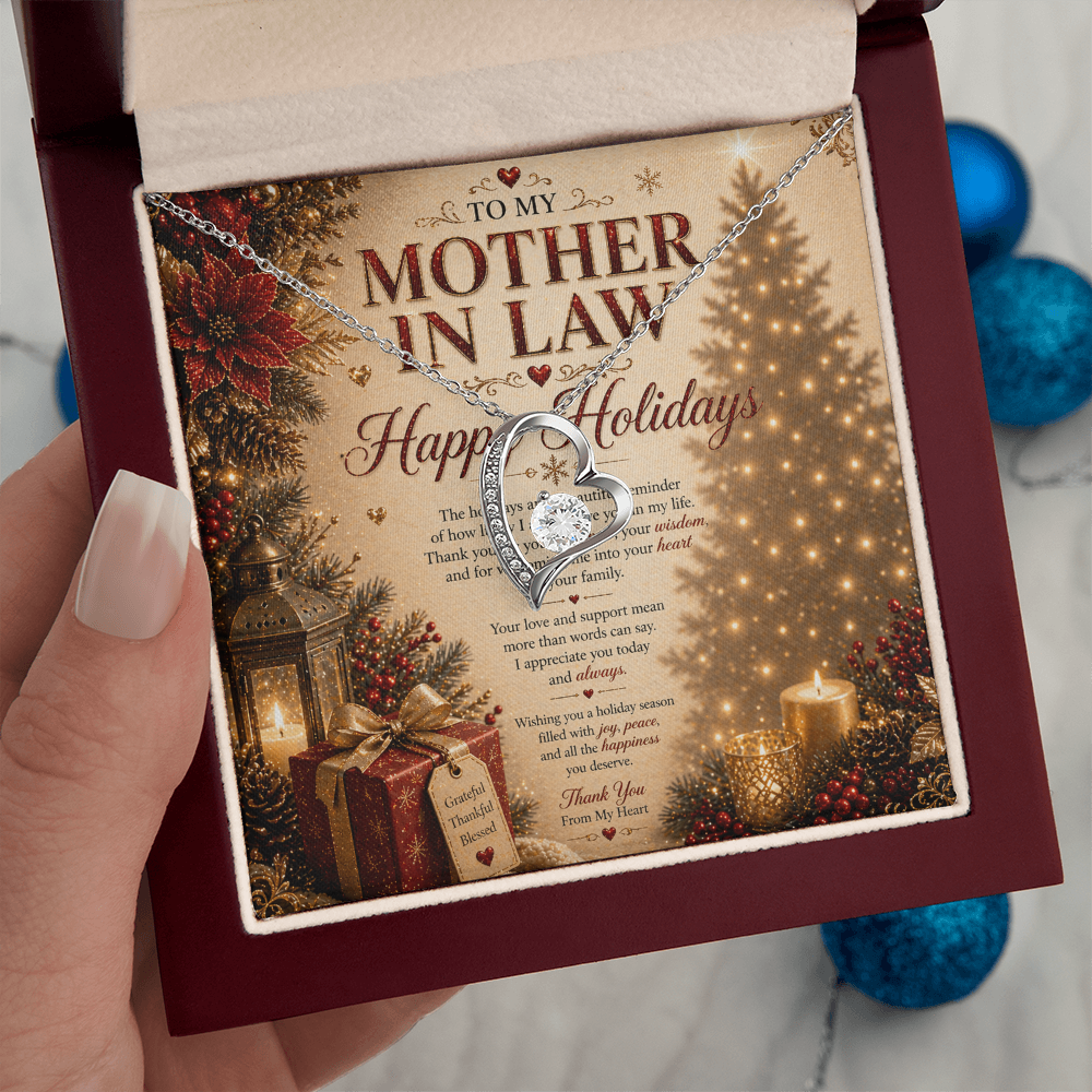 Elegant Holidays Card For a My Mother-In-Law Gift Set