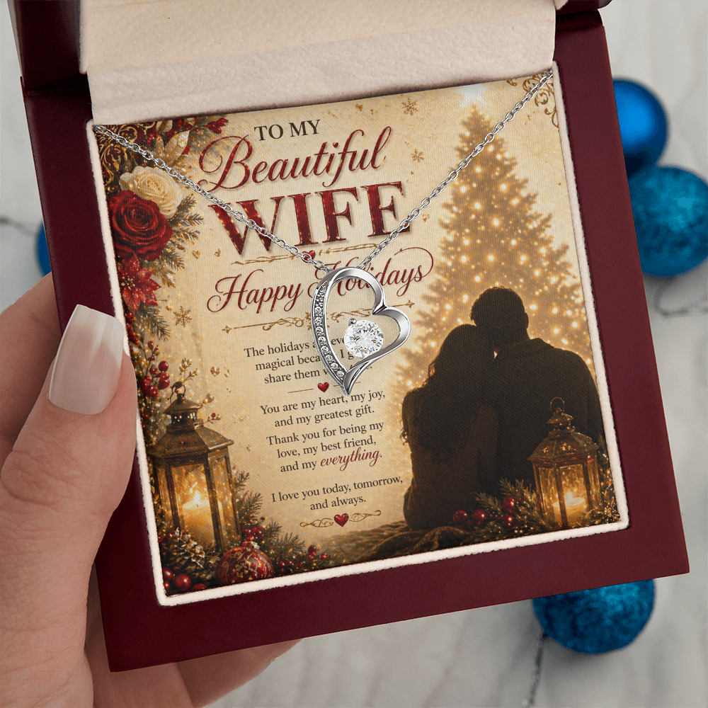Romantic Holiday Greeting Card Scene For My Wife Set
