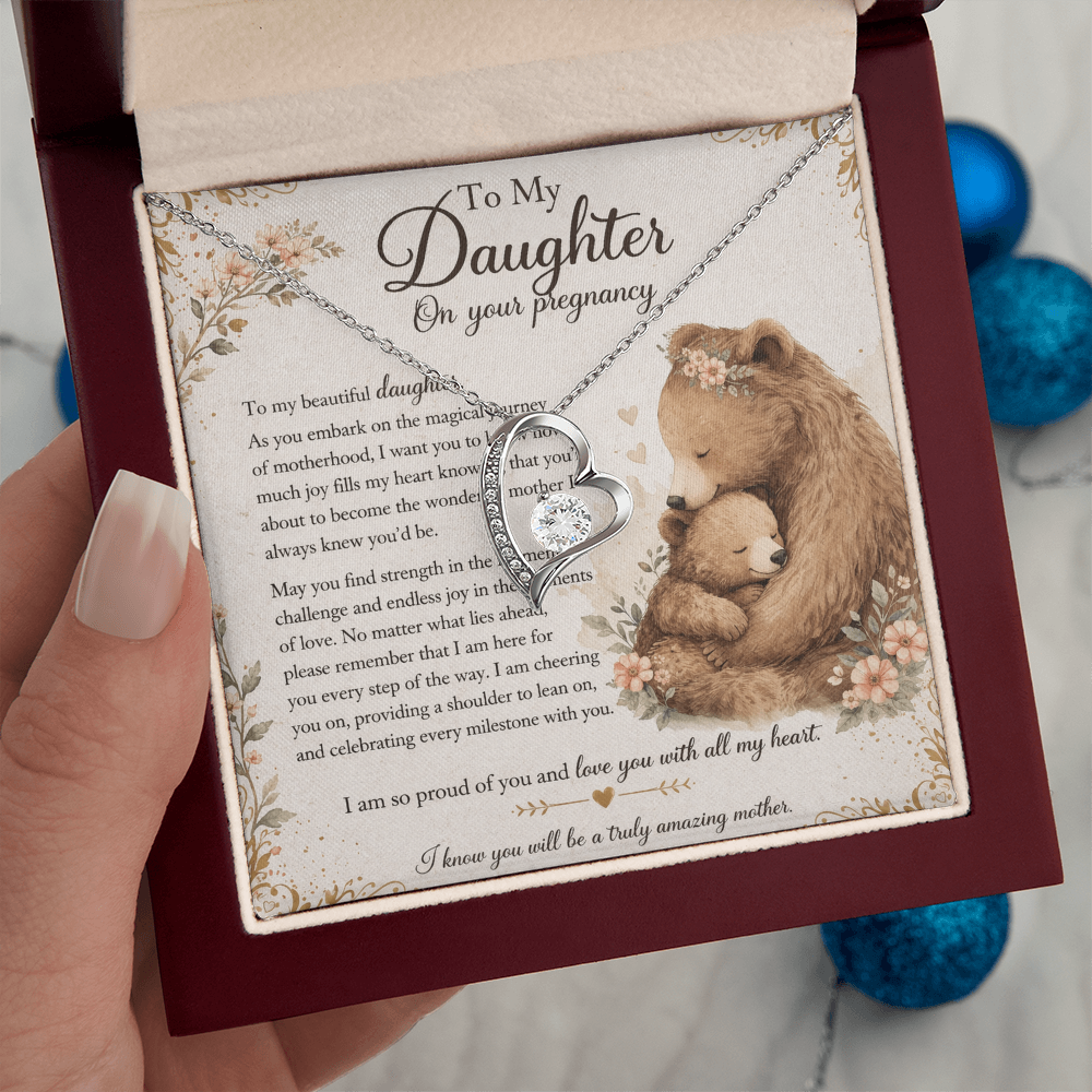To My Beautiful Daughter's Pregnancy – Necklace Gift From Mom