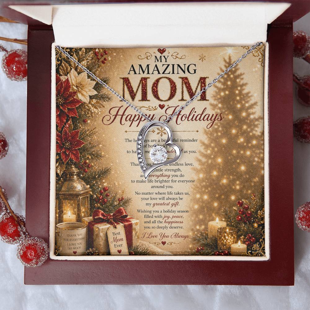 Warm Holiday Wishes Card For Mom Gift Set