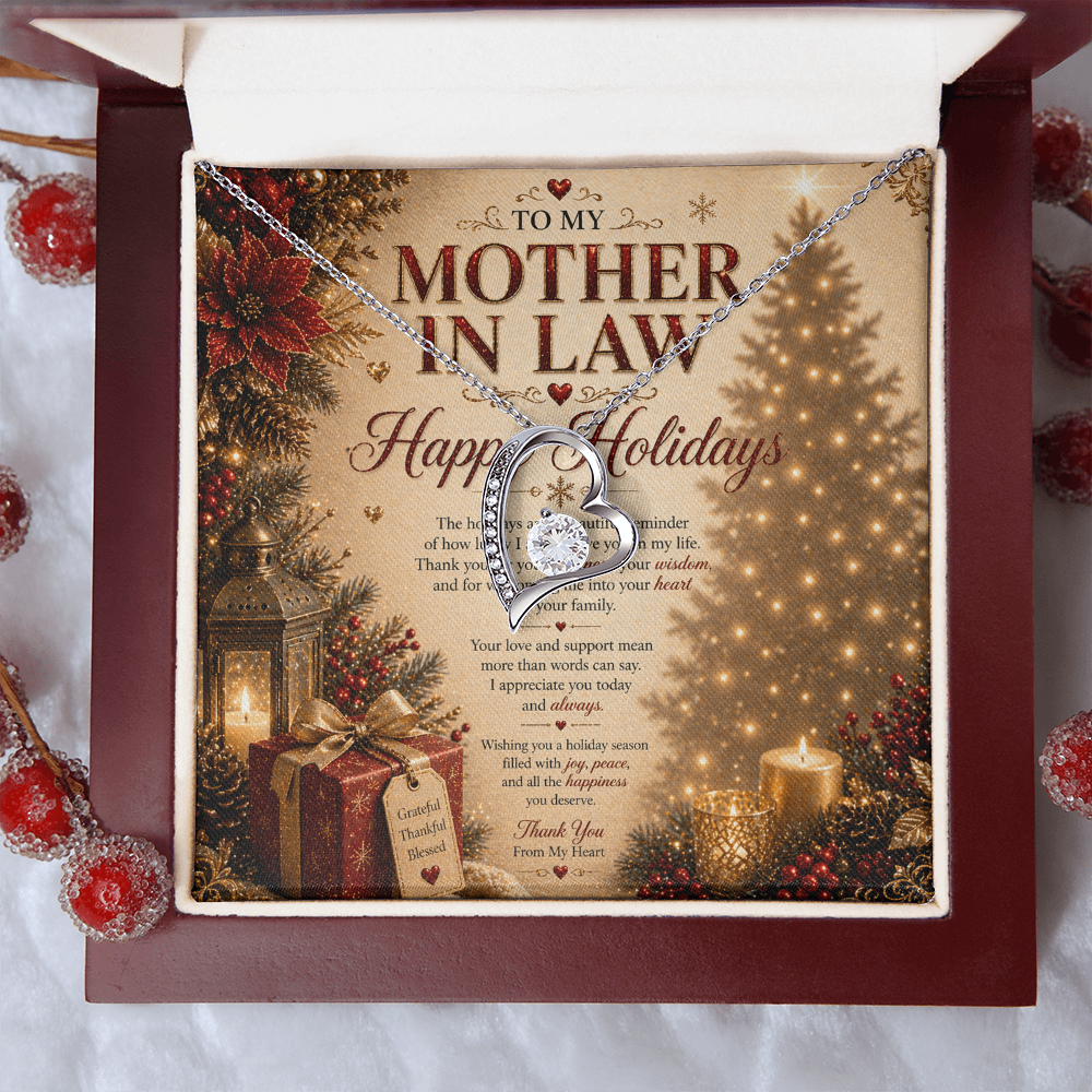 Elegant Holidays Card For a My Mother-In-Law Gift Set