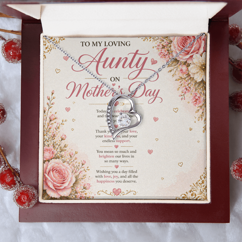 Happy Mother's Day Aunty Necklace Gift Set