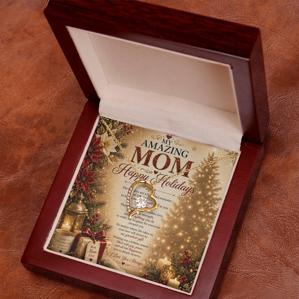 Warm Holiday Wishes Card For Mom Gift Set