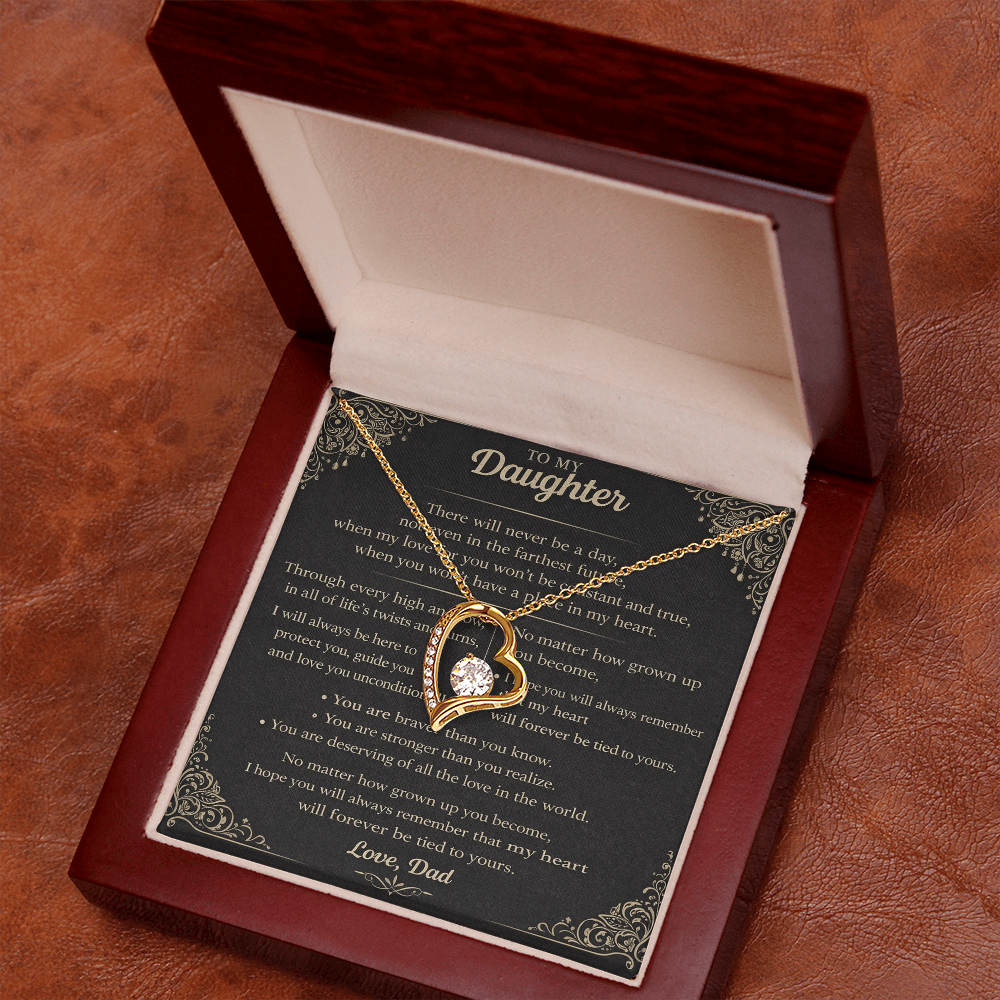 To My Precious Daughter – Heart Pendant Necklace Gift Set