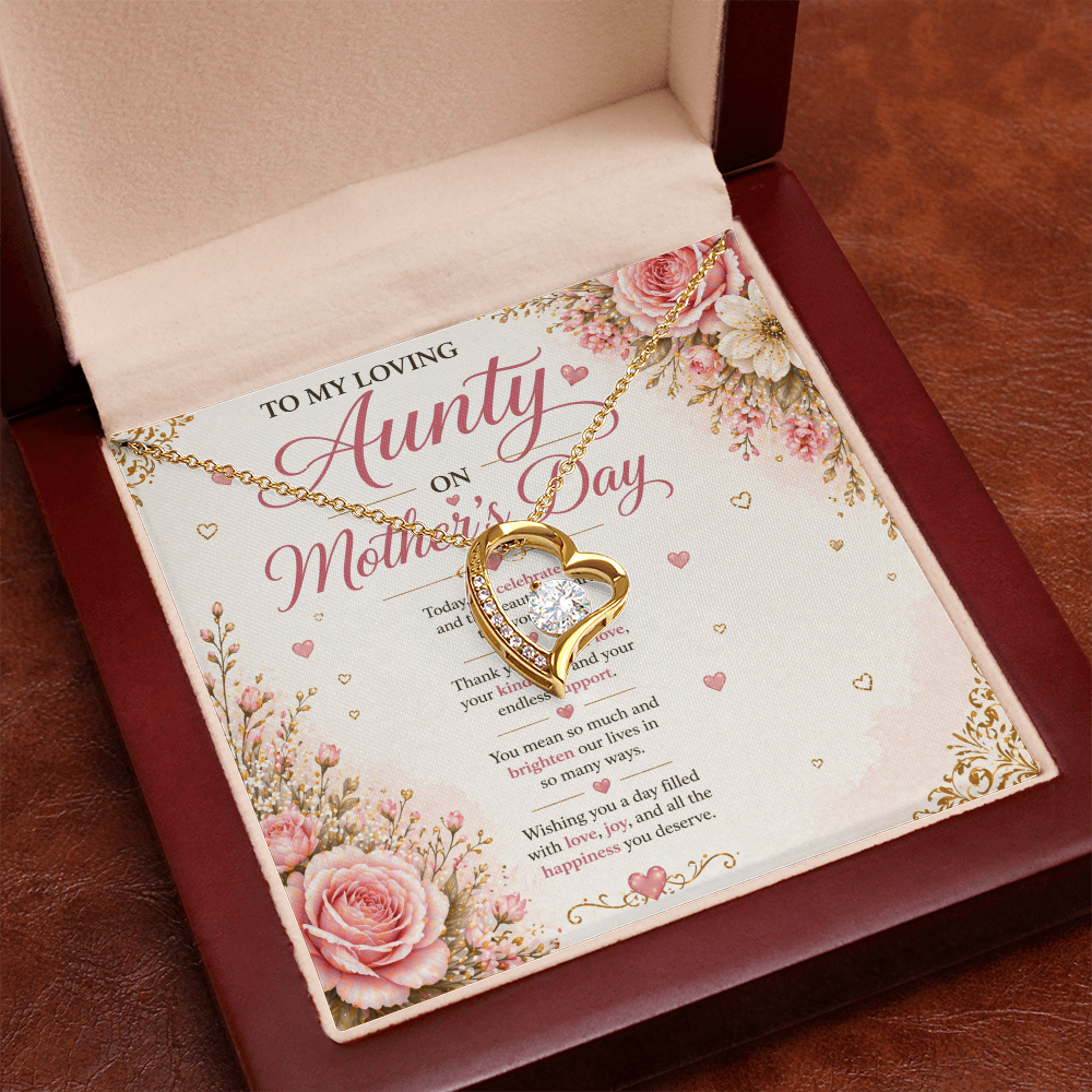 Happy Mother's Day Aunty Necklace Gift Set