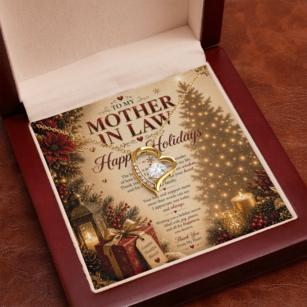Elegant Holidays Card For a My Mother-In-Law Gift Set