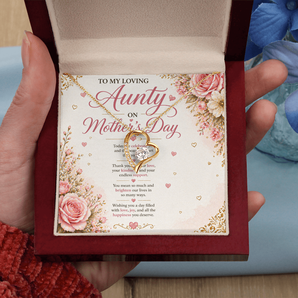 Happy Mother's Day Aunty Necklace Gift Set