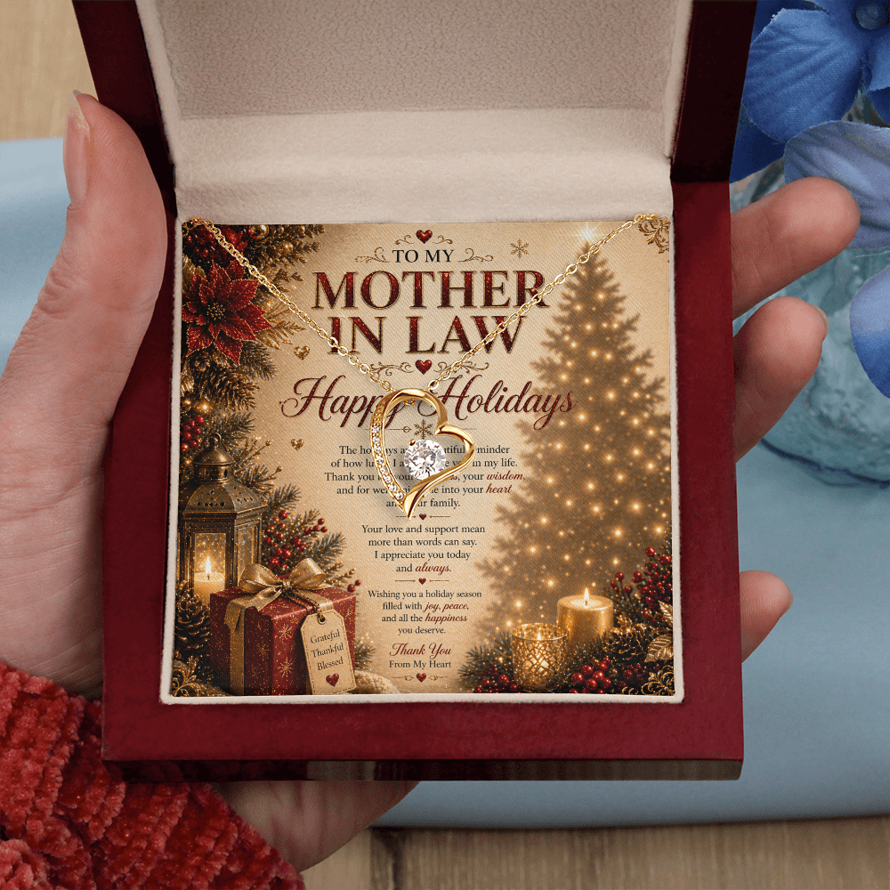 Elegant Holidays Card For a My Mother-In-Law Gift Set