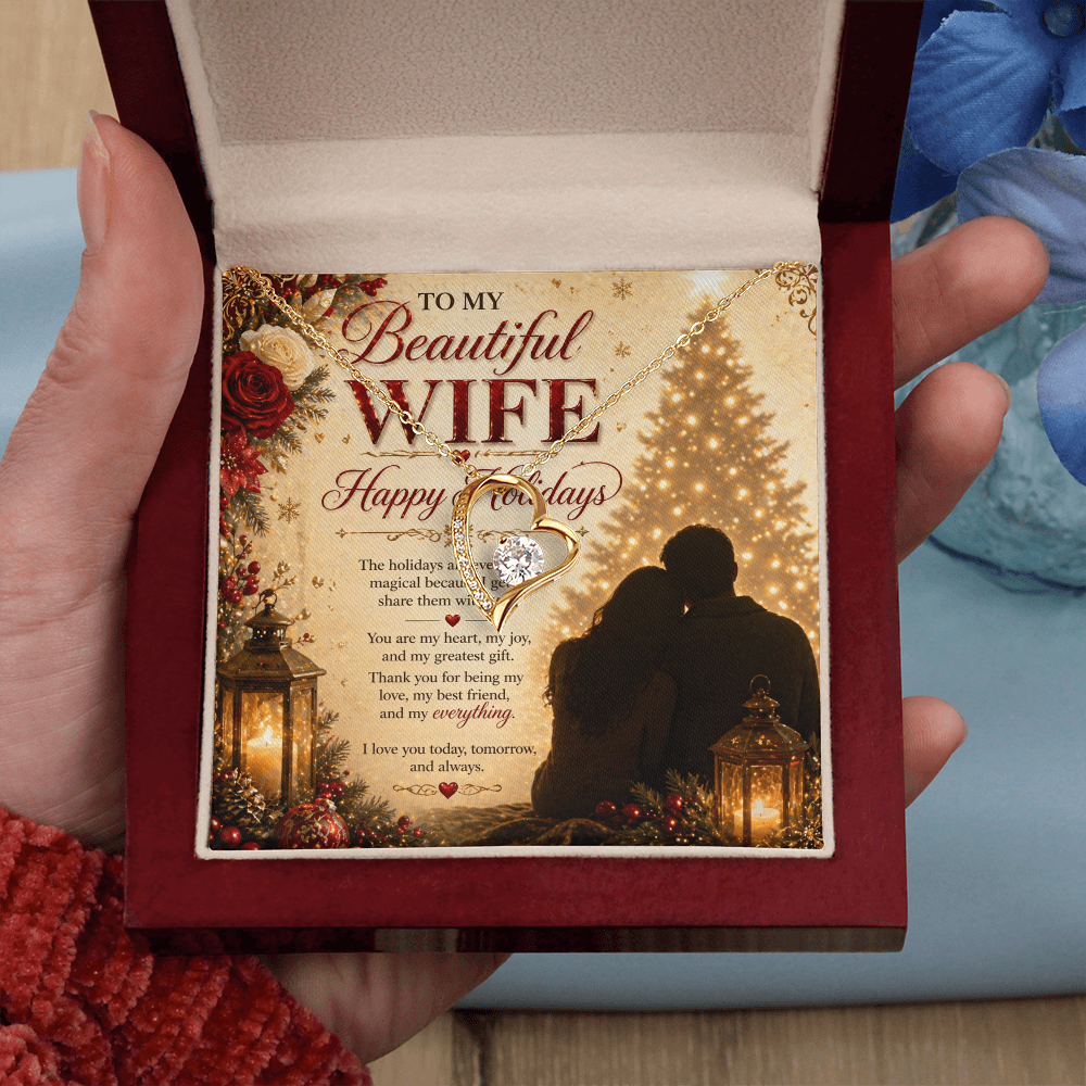 Romantic Holiday Greeting Card Scene For My Wife Set