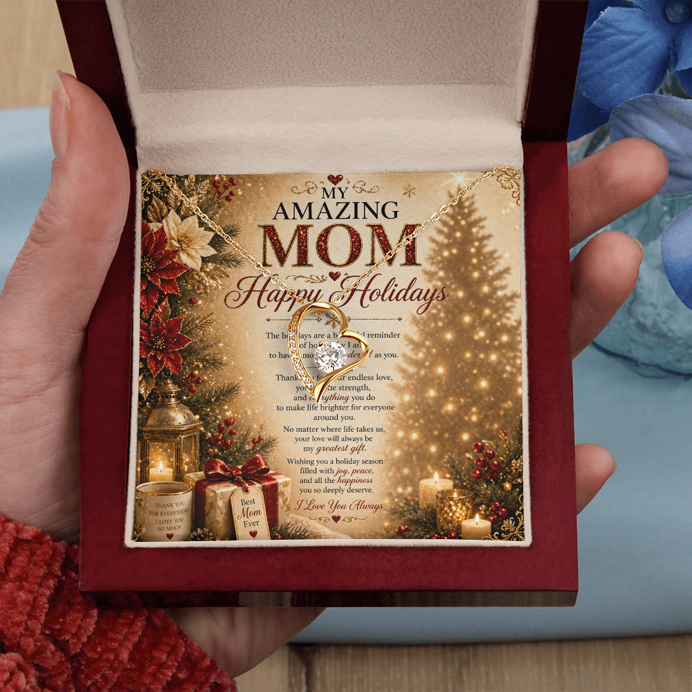 Warm Holiday Wishes Card For Mom Gift Set