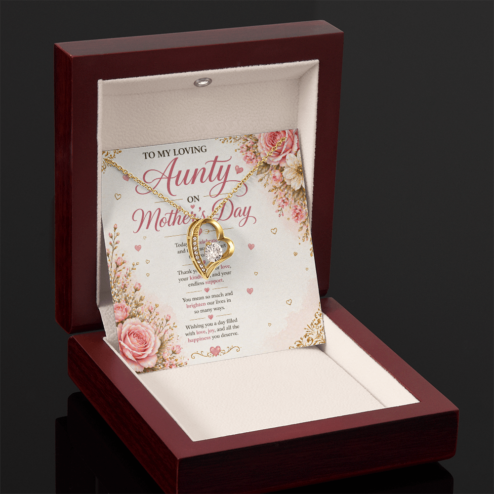 Happy Mother's Day Aunty Necklace Gift Set