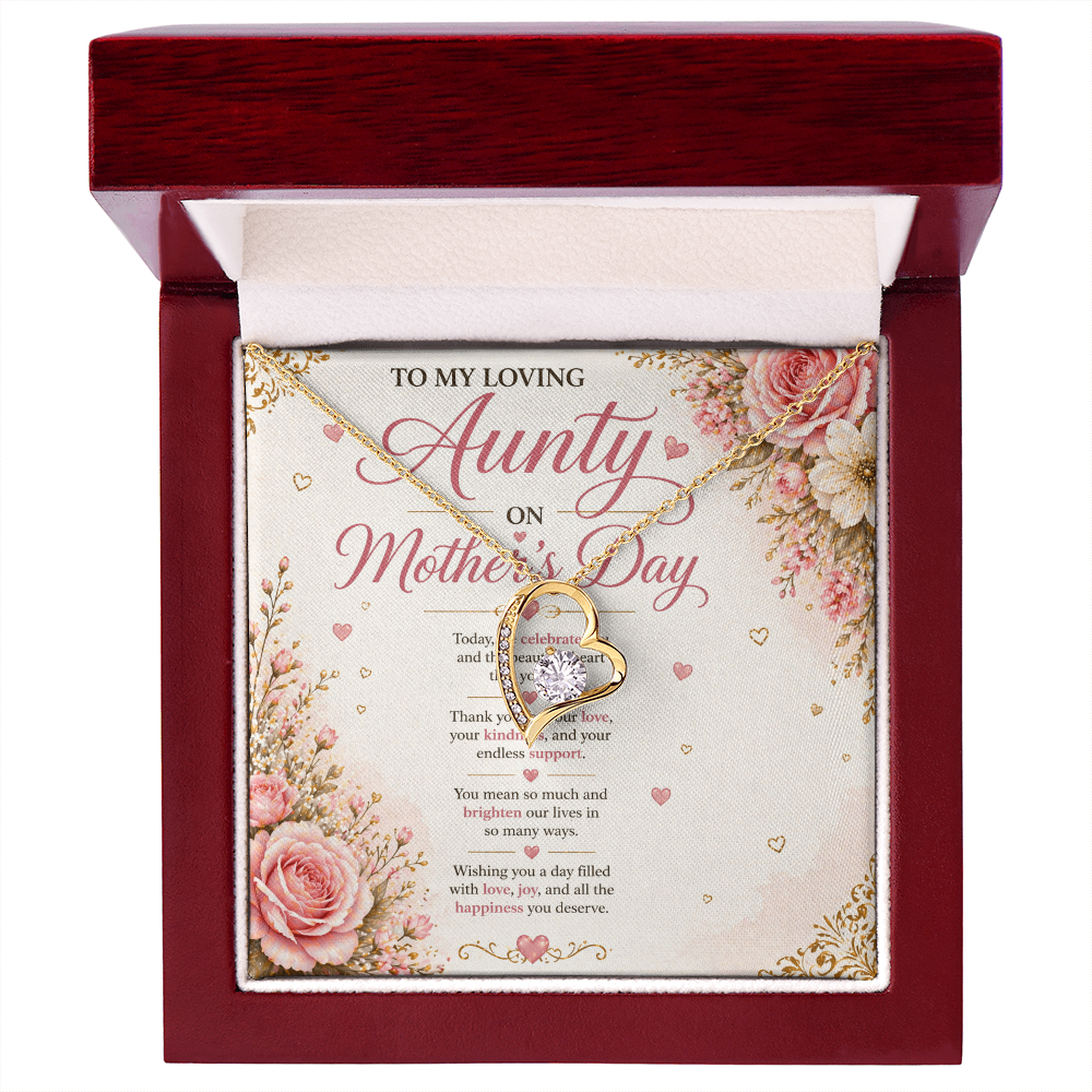 Happy Mother's Day Aunty Necklace Gift Set