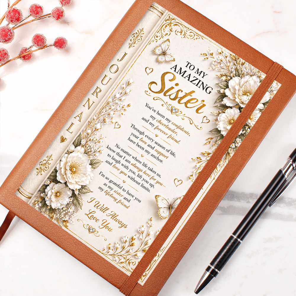 Elegant Sister Journal With Floral Accents