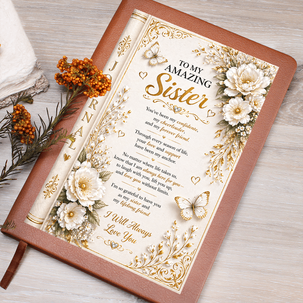 Elegant Sister Journal With Floral Accents