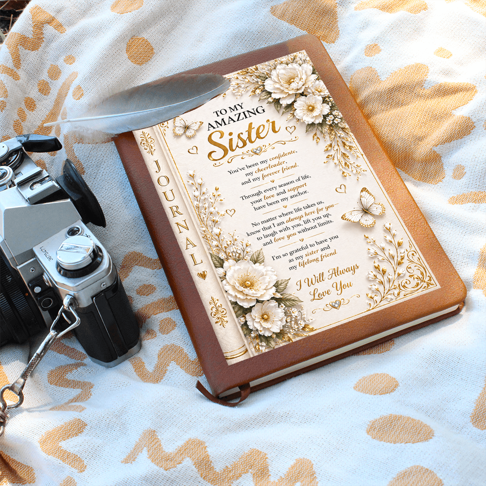 Elegant Sister Journal With Floral Accents