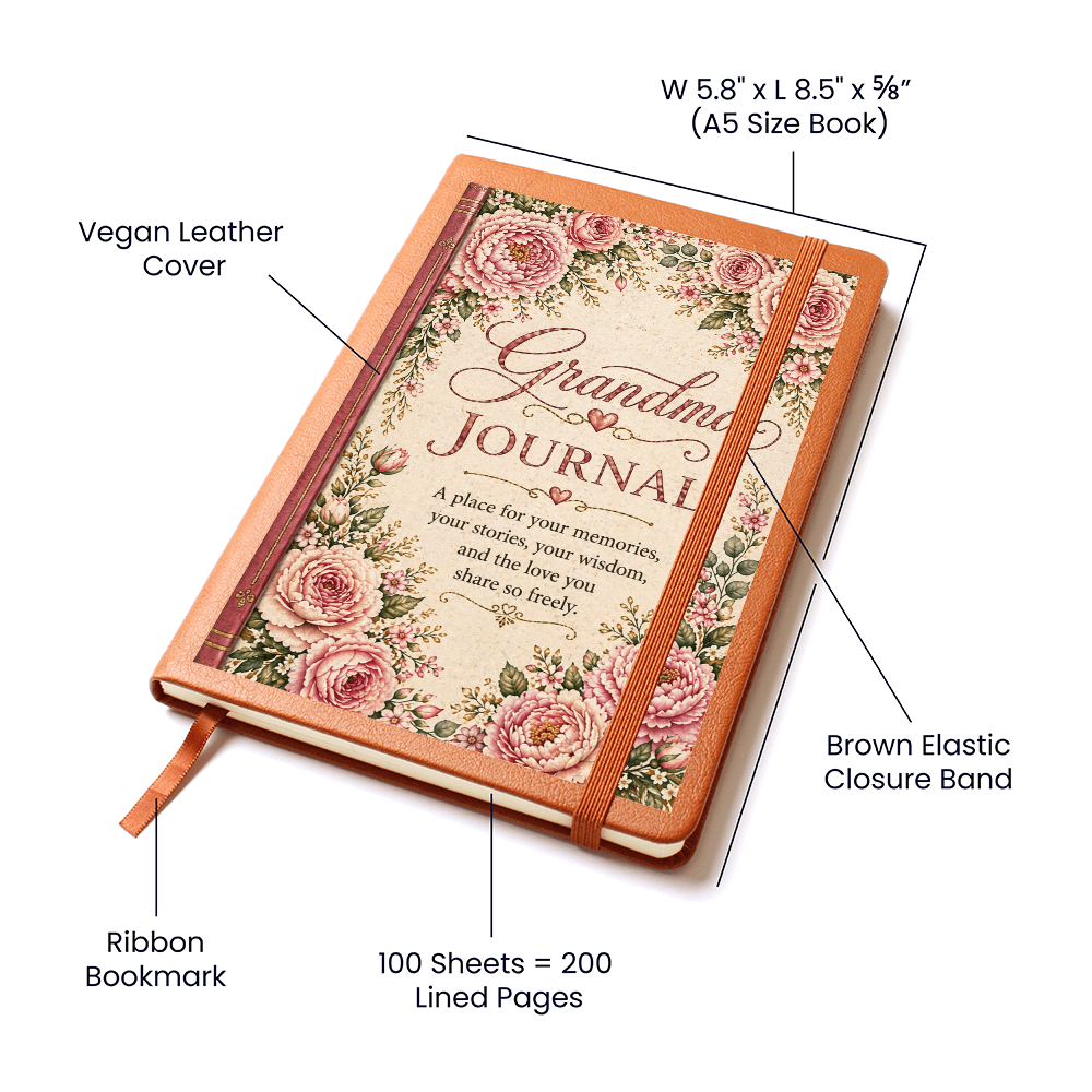 Special Vintage Floral Grandma Journal Gift