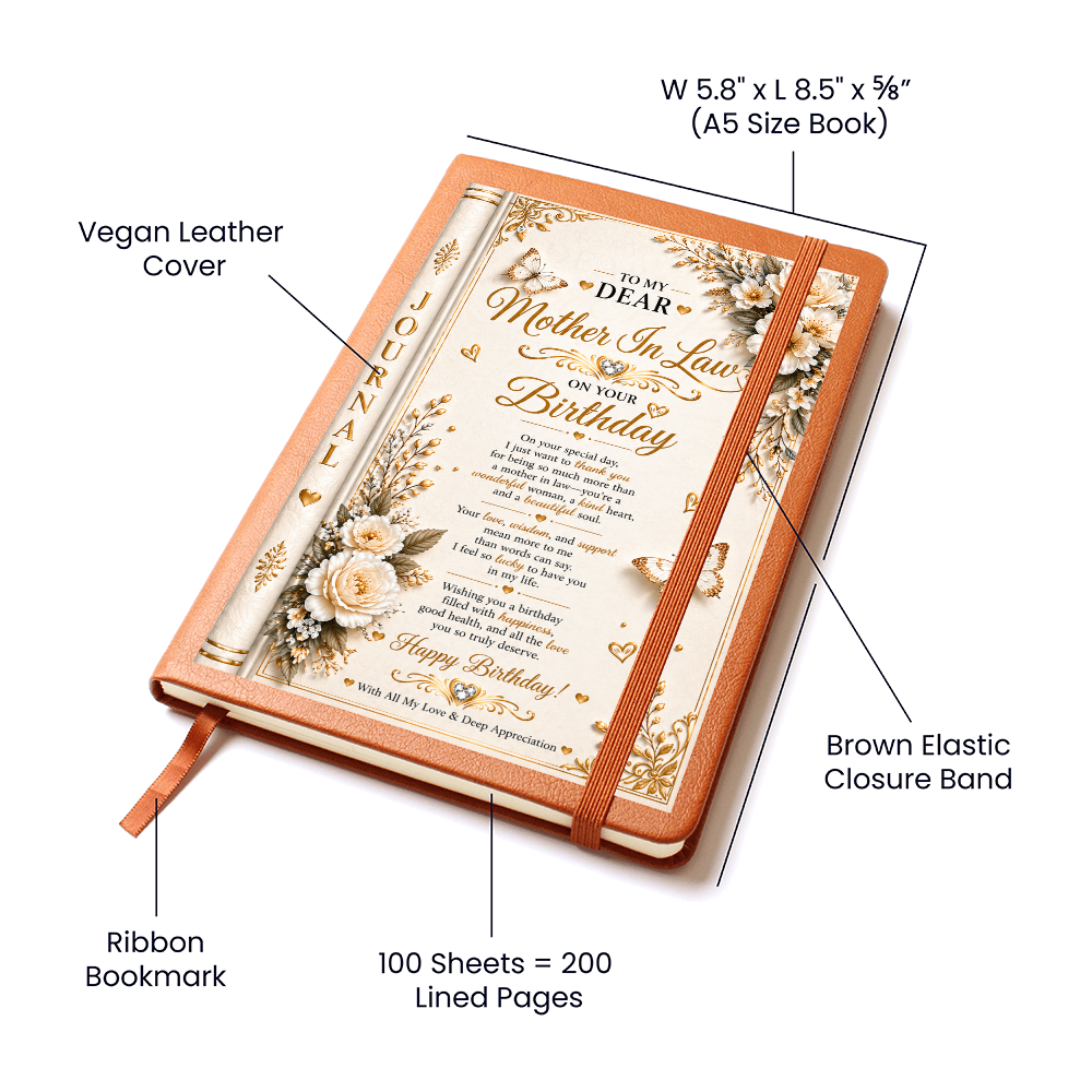 Elegant Birthday Journal For Mother-In-Law