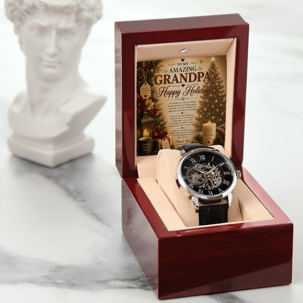 Luxurious & Spectacular Holidays Greeting For Grandpa Gift Set