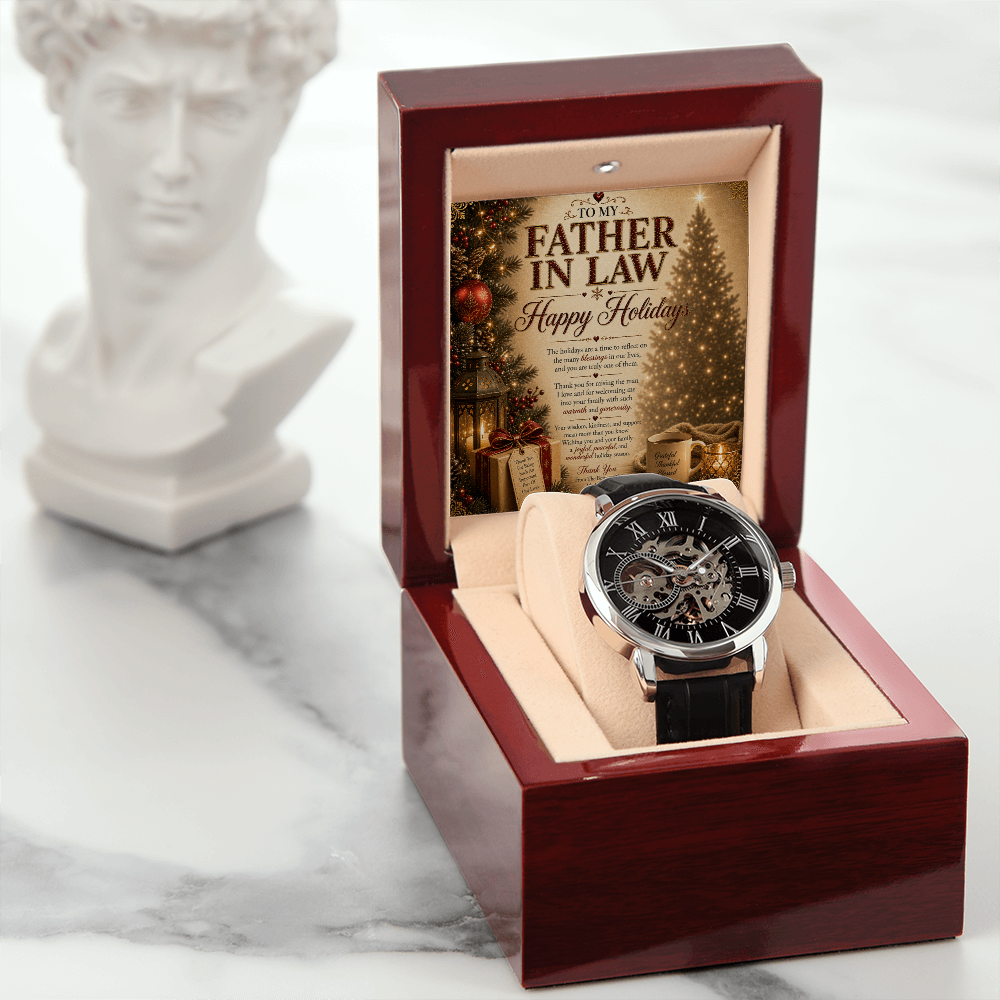 Elegant Holidays Greeting For Father-In-Law Gift Set
