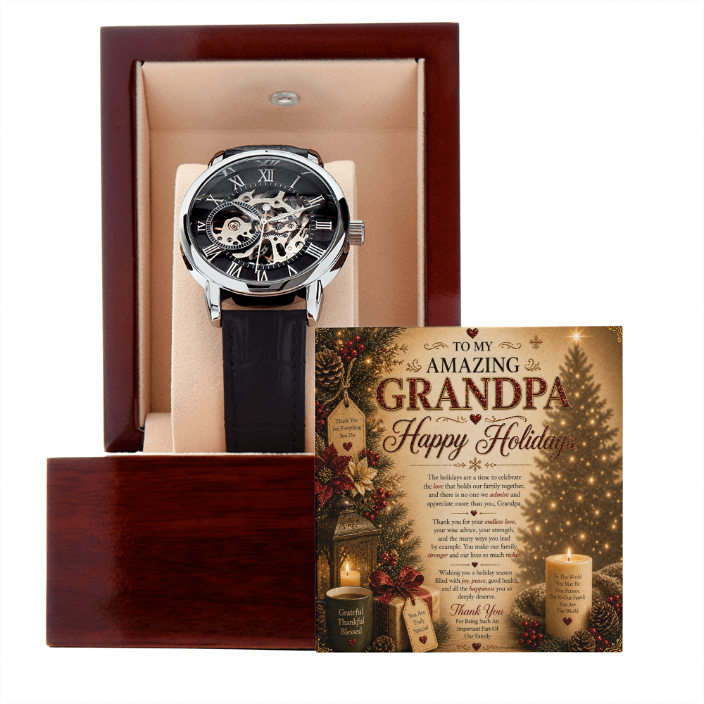 Luxurious & Spectacular Holidays Greeting For Grandpa Gift Set
