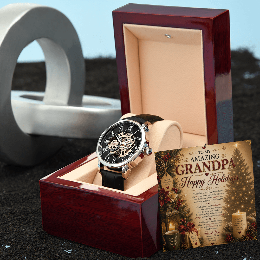 Luxurious & Spectacular Holidays Greeting For Grandpa Gift Set