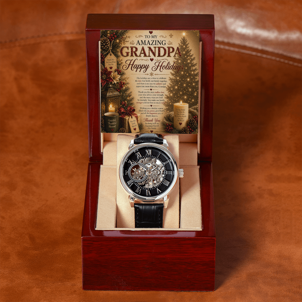 Luxurious & Spectacular Holidays Greeting For Grandpa Gift Set