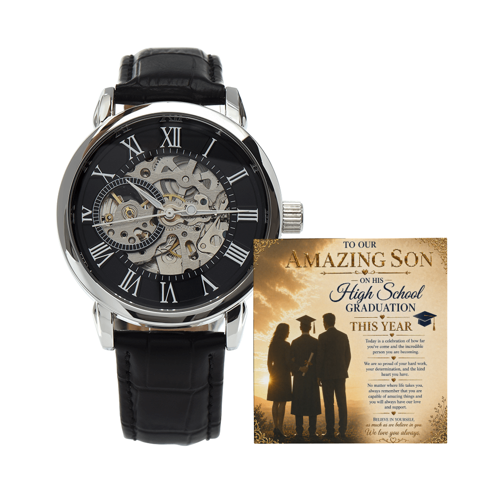 To Our Son High School Graduation Open Watch Gift Set