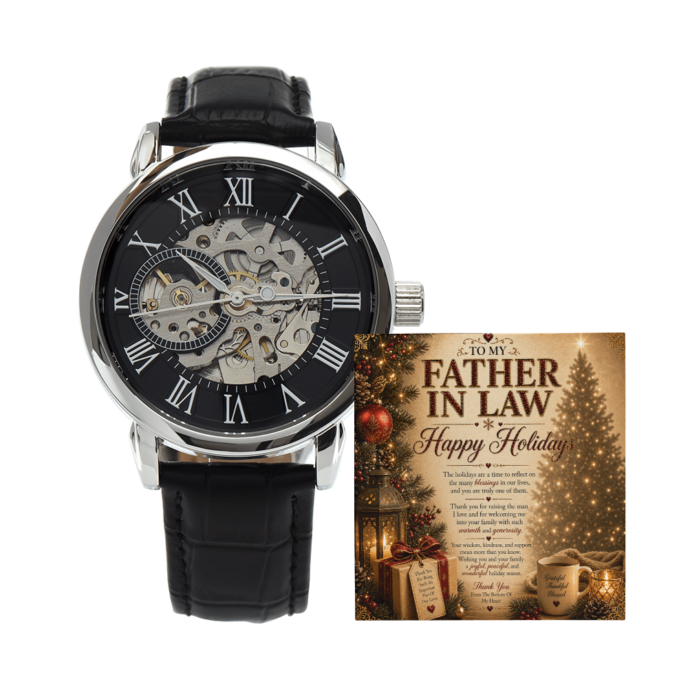 Elegant Holidays Greeting For Father-In-Law Gift Set