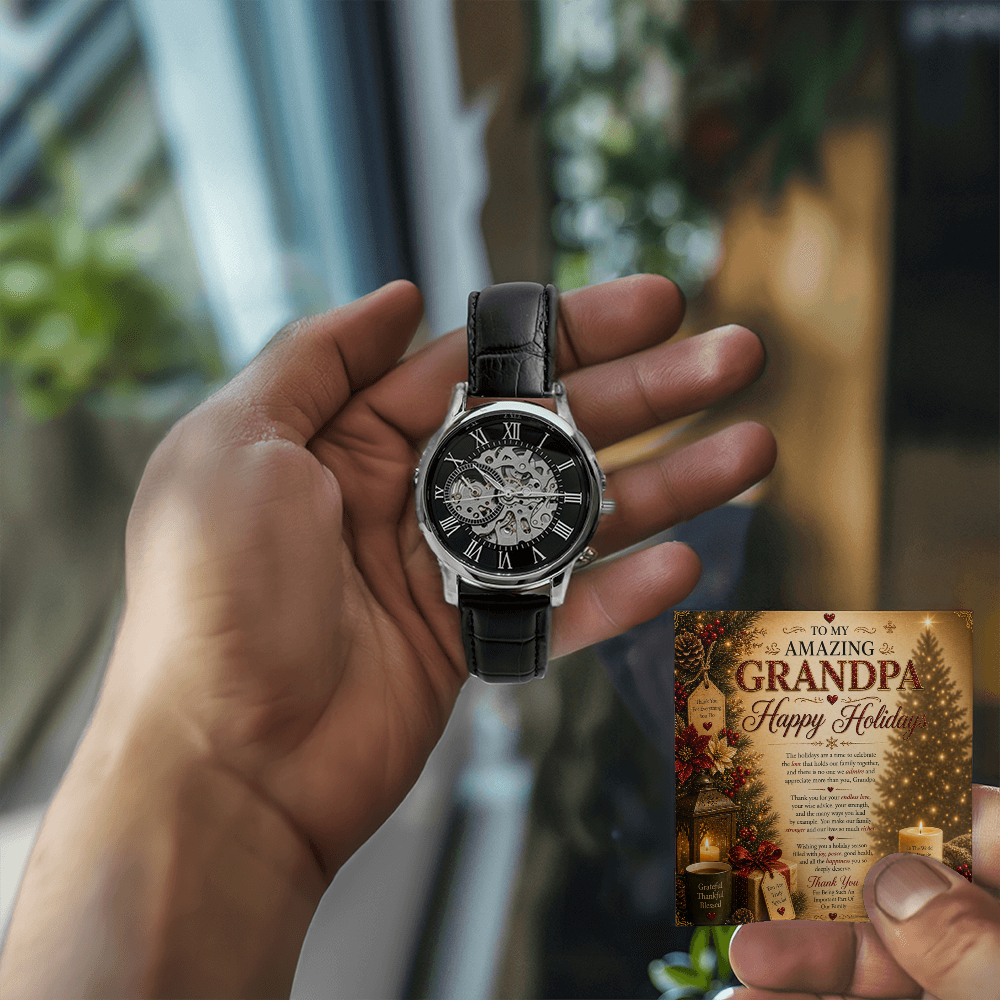 Luxurious & Spectacular Holidays Greeting For Grandpa Gift Set