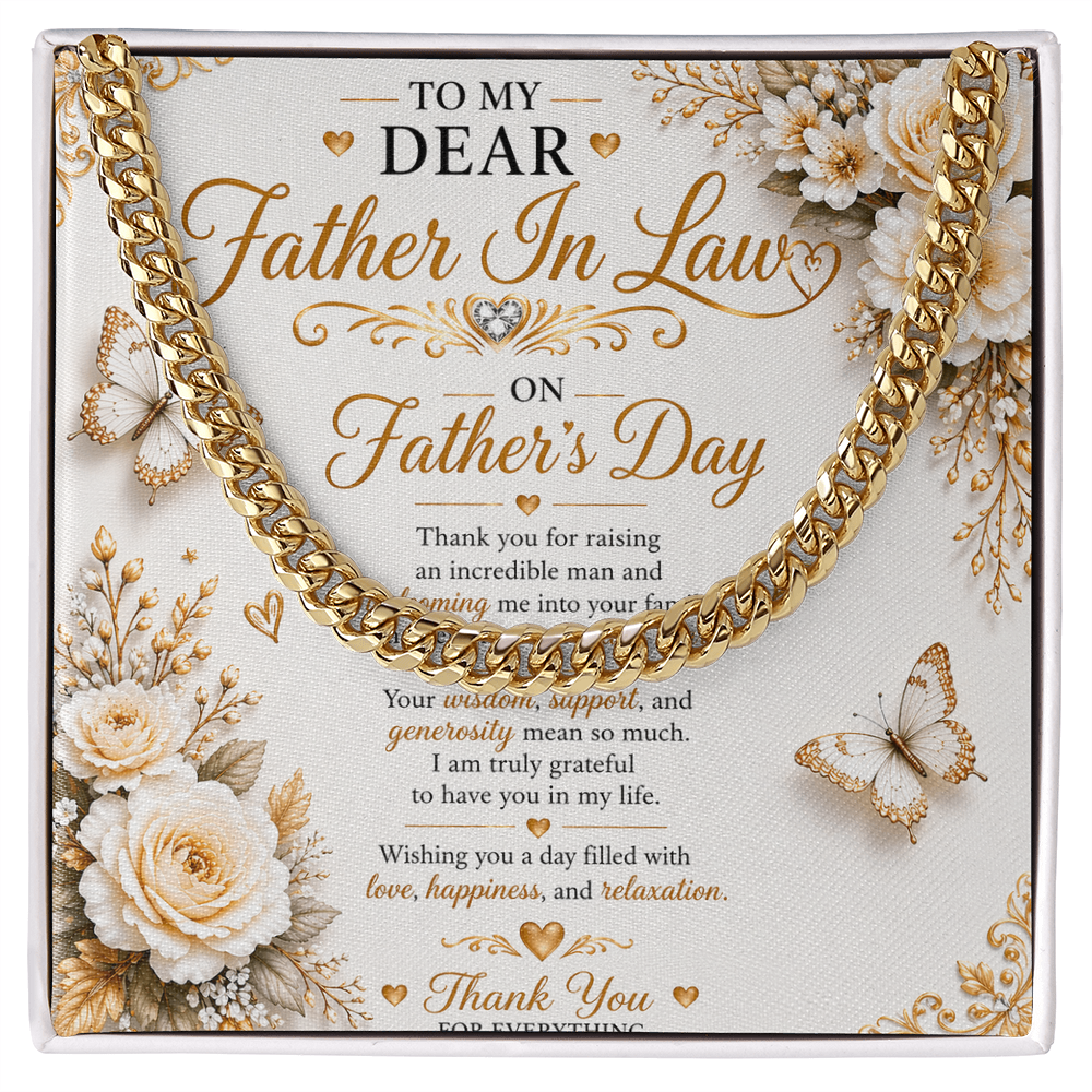 Elegant Father's Day Appreciation Card For My Father-In-Law Gift Set