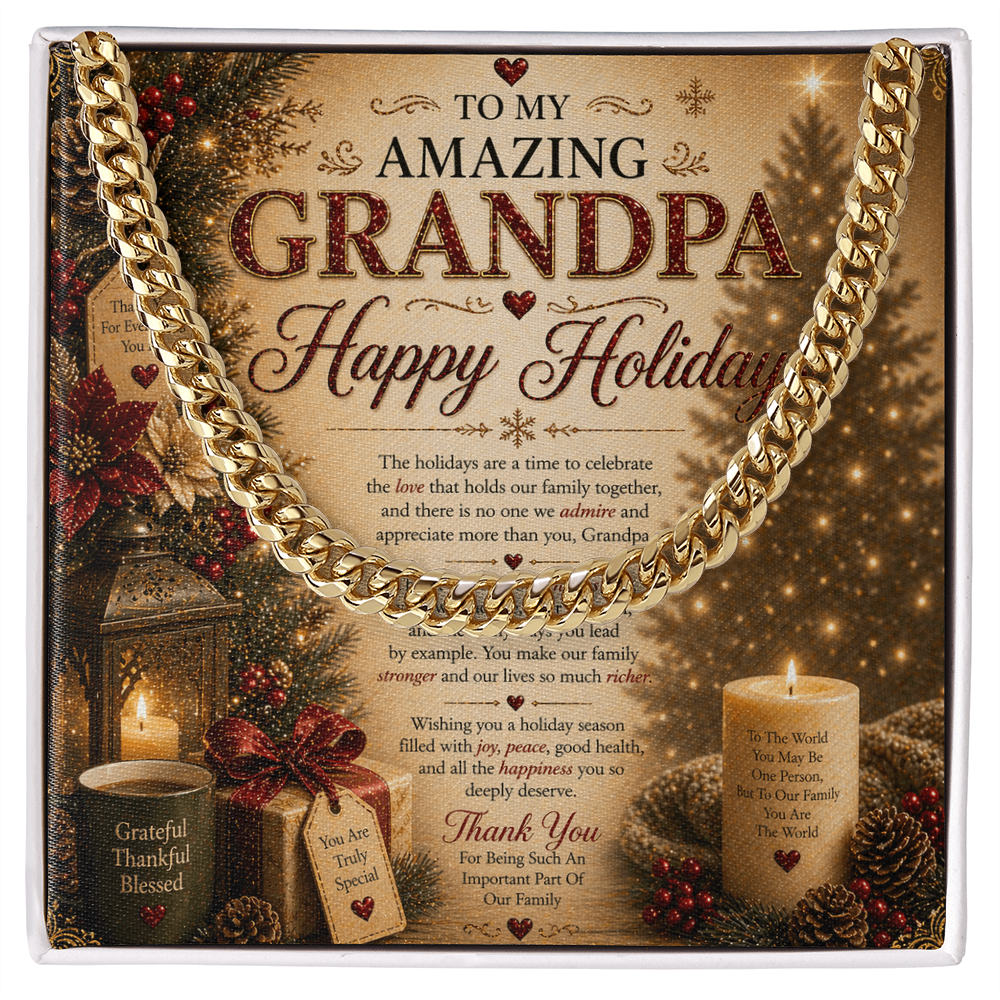 Warm & Spectacular Holidays Greeting For Grandpa Gift Set