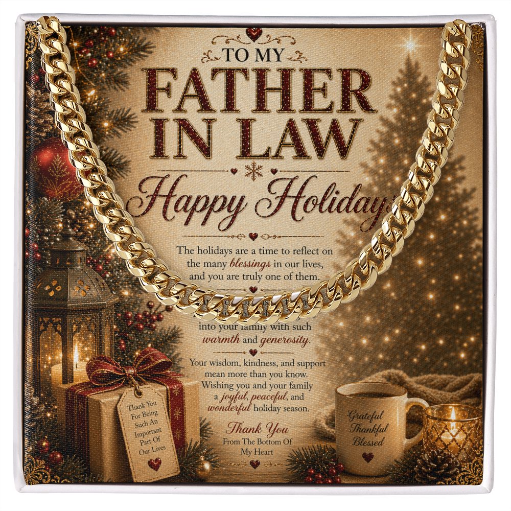 Elegant Christmas Greeting For My Father-In-Law Gift Set