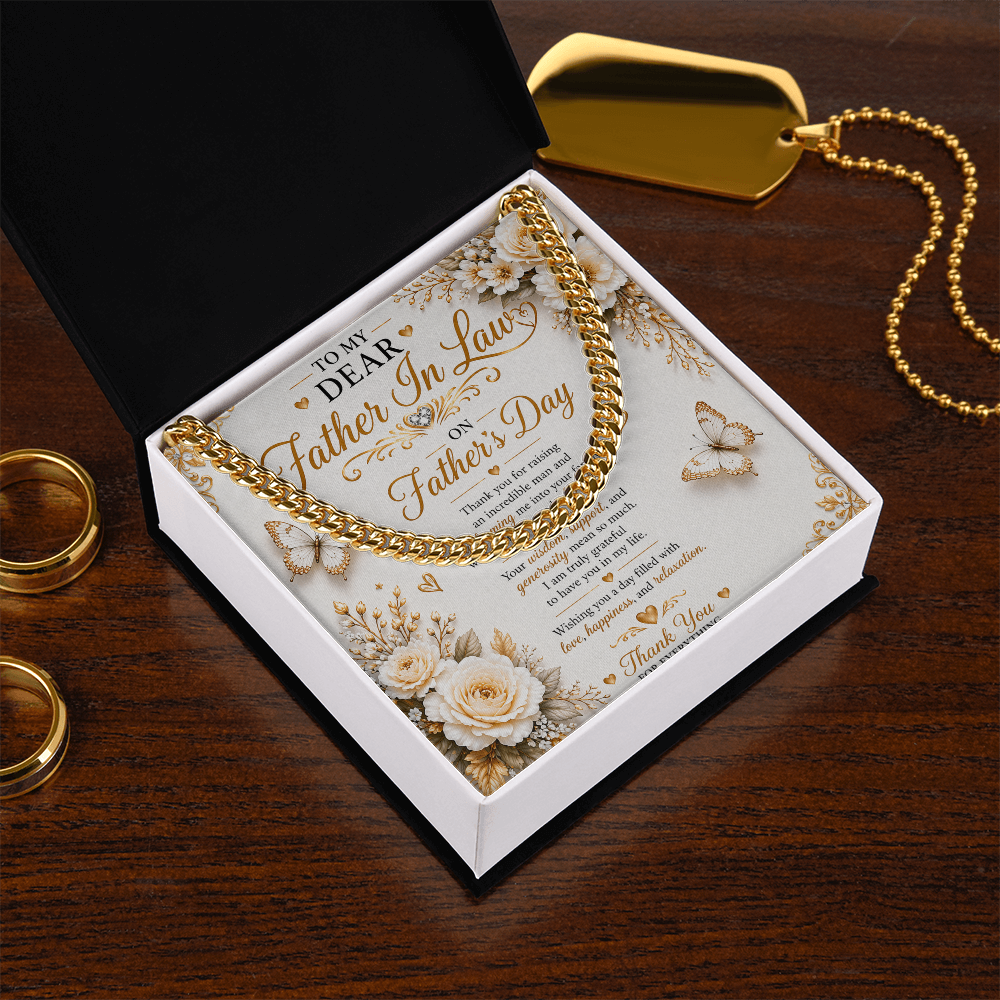 Elegant Father's Day Appreciation Card For My Father-In-Law Gift Set