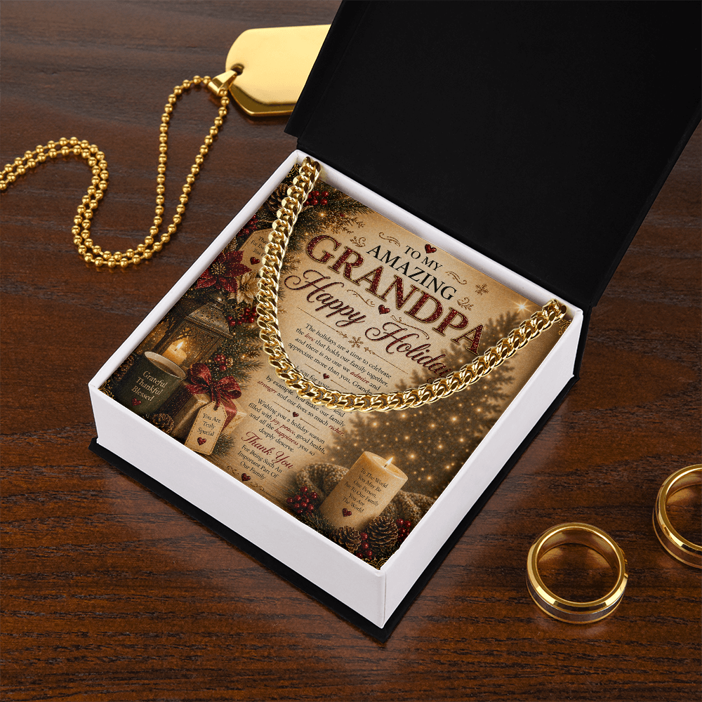 Warm & Spectacular Holidays Greeting For Grandpa Gift Set