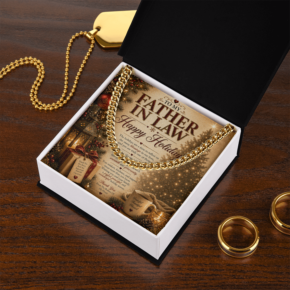 Elegant Christmas Greeting For My Father-In-Law Gift Set