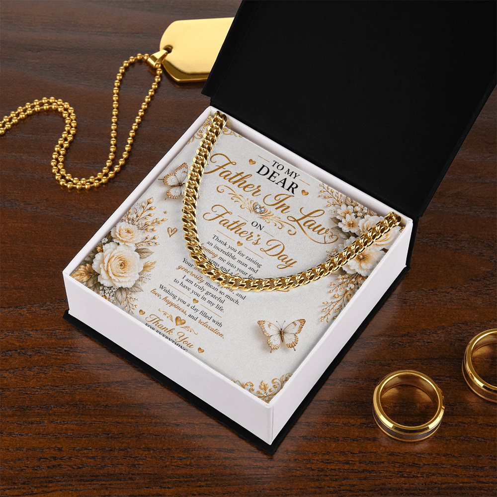 Elegant Father's Day Appreciation Card For My Father-In-Law Gift Set
