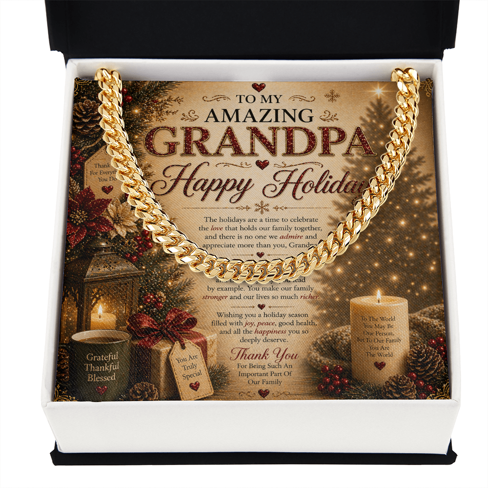 Warm & Spectacular Holidays Greeting For Grandpa Gift Set