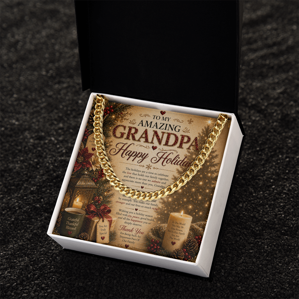 Warm & Spectacular Holidays Greeting For Grandpa Gift Set