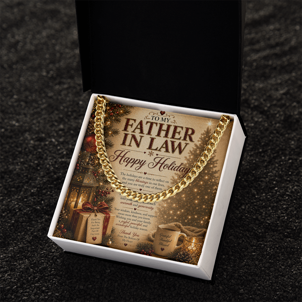 Elegant Christmas Greeting For My Father-In-Law Gift Set