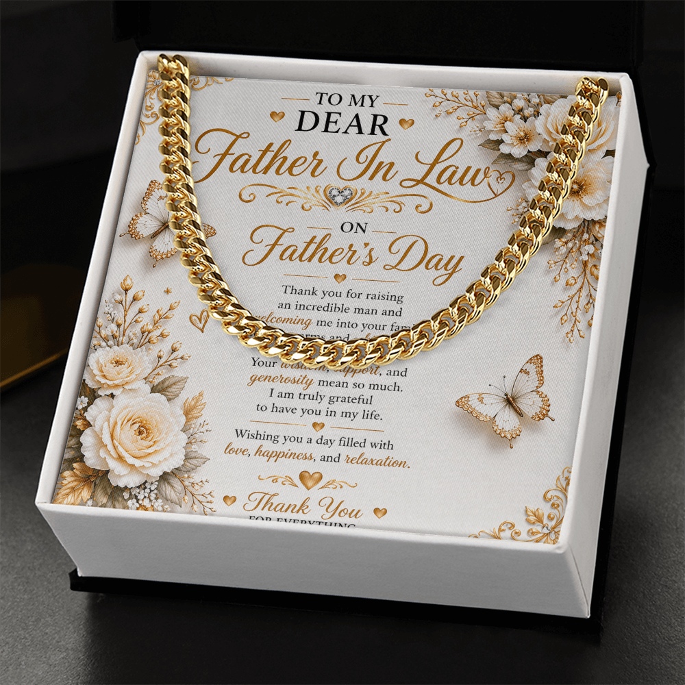 Elegant Father's Day Appreciation Card For My Father-In-Law Gift Set