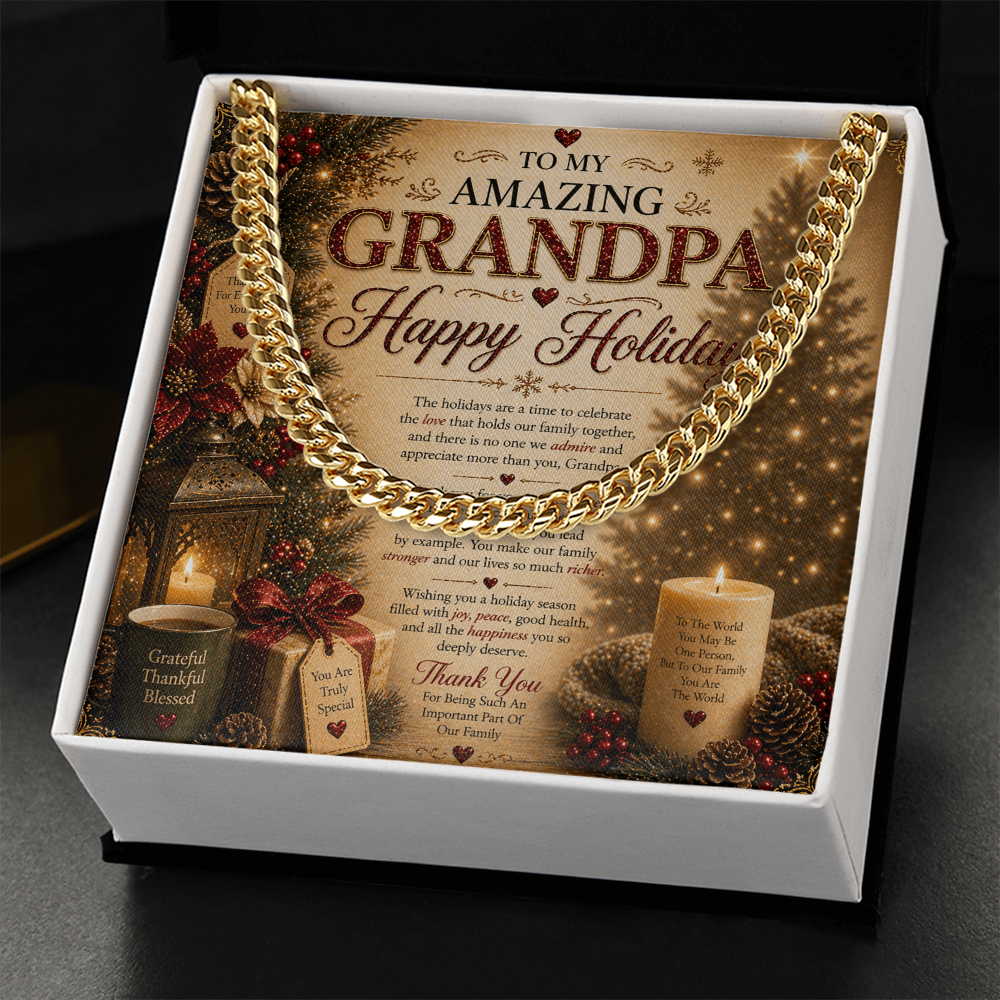 Warm & Spectacular Holidays Greeting For Grandpa Gift Set