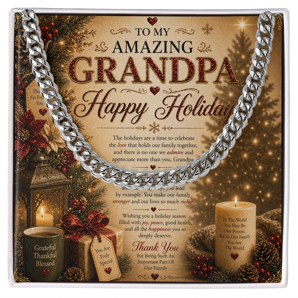Warm & Spectacular Holidays Greeting For Grandpa Gift Set