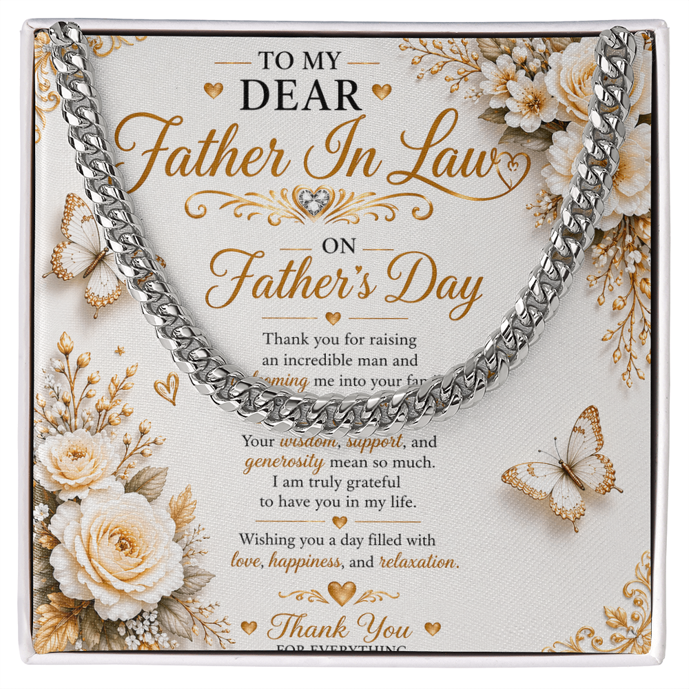 Elegant Father's Day Appreciation Card For My Father-In-Law Gift Set