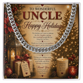 Warm Holidays Wishes Card For My Beloved Uncle Gift Set
