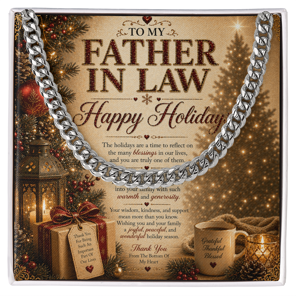 Elegant Christmas Greeting For My Father-In-Law Gift Set